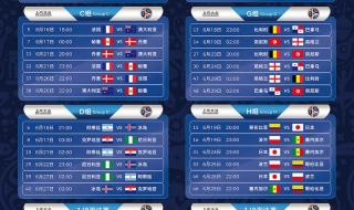 世界杯比赛表赛程表